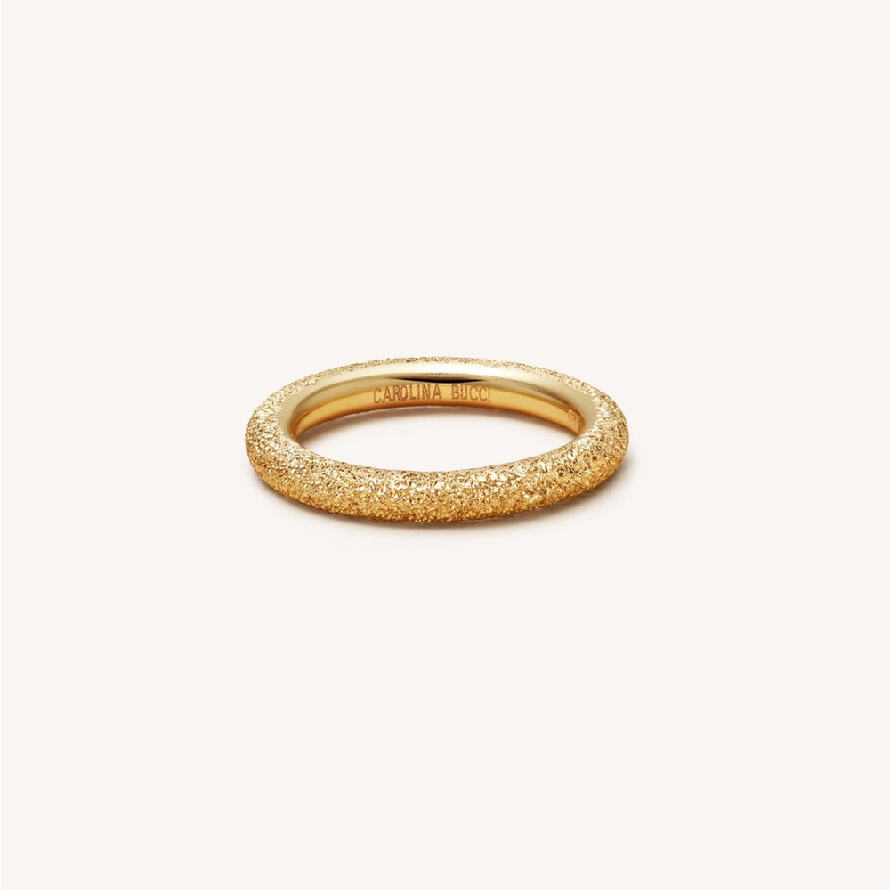 Carolina Bucci Florentine Finish Thick Ring (US Size 7)
